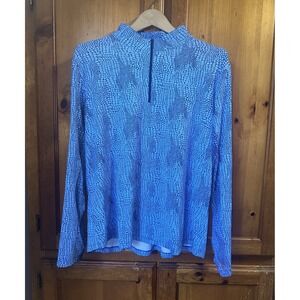 IBKUL Women's XXL 2XL Mesh Long Sleeve 1/4 Zip Shirt Top UPF 50 Pullover Golf